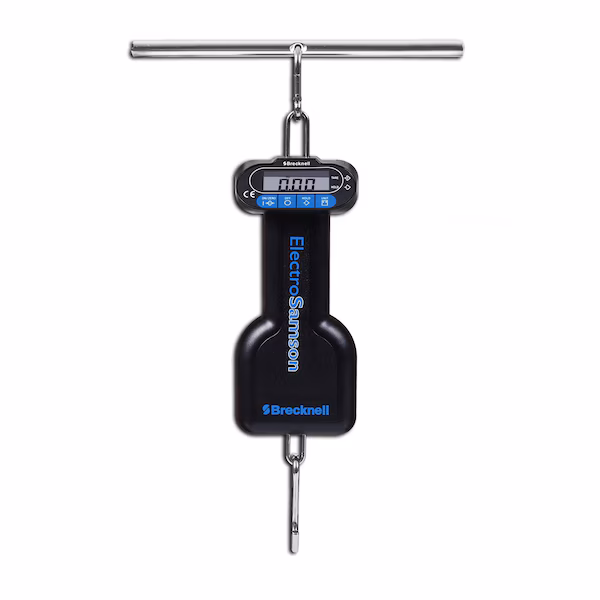 ElectroSamson, báscula digital portátil de 99 lb x 1 oz / 45 x 0,05 kg con funciones de retención y tara